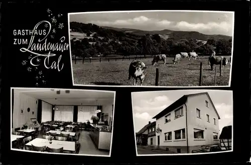 Ak Landenau Reichelsheim im Odenwald, Rinder, Gasthaus Zum Landauer Tal