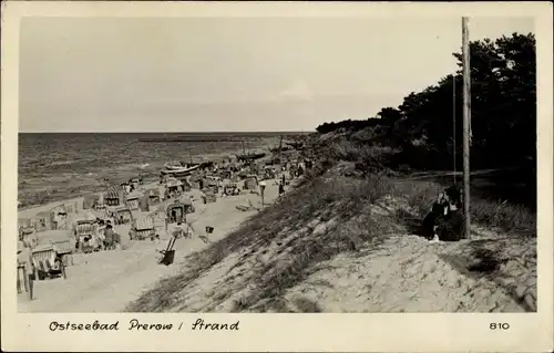 Ak Ostseebad Prerow auf dem Darß, Strandpartie