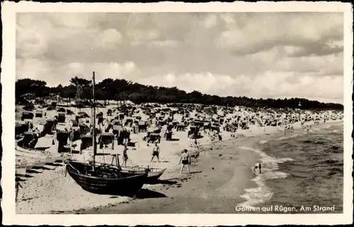 Ak Ostseebad Göhren auf Rügen, Strandpartie