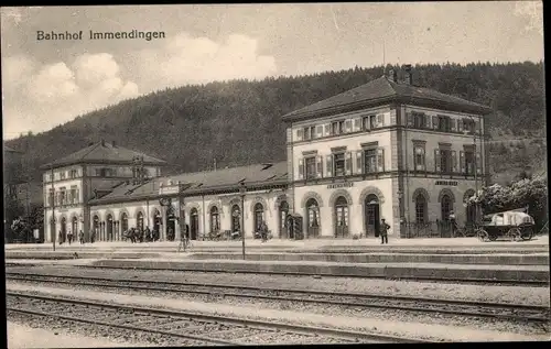 Ak Immendingen an der Donau Baden, Bahnhof