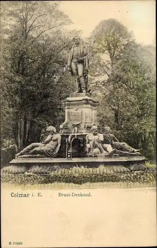 Ak Colmar Kolmar Elsass Haut Rhin, Denkmal Armand Joseph Bruat