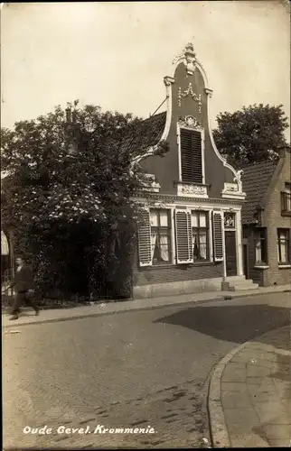 Ak Krommenie Zaanstad Nordholland Niederlande, Oude Gevel