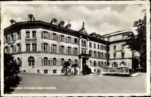 Ak Baden Kt. Aargau, Partie am Bad Hotel Verenahof