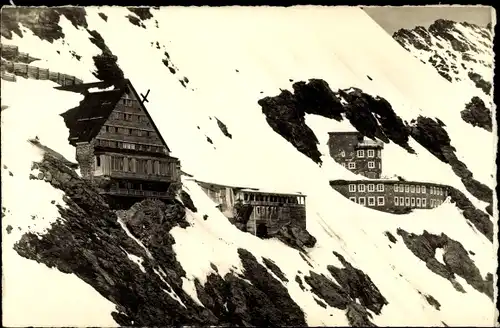 Ak Kanton Bern, Jungfrau, Jungfraubahn, Berghaus und Forschungs-Institut Jungfraujoch