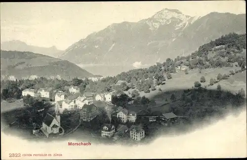 Ak Morschach Kanton Schwyz, Ortsansicht, Panorama