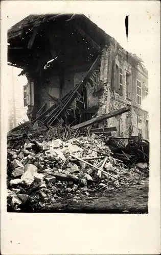 Foto Ak Thélus Pas de Calais, Zerstörungen, Trümmer