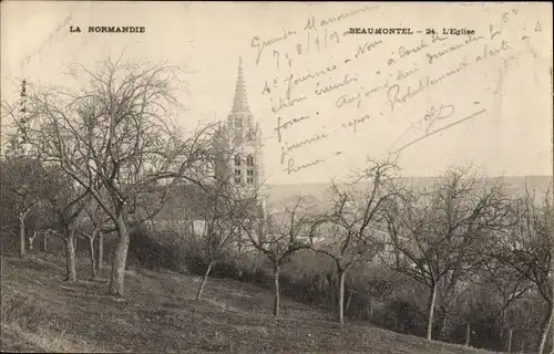 Ak Beaumontel Eure, L'Eglise