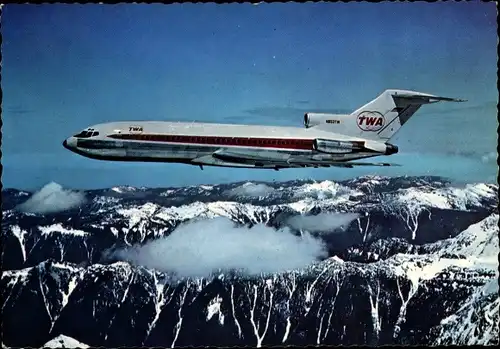 Ak Passagierflugzeug, Amerikanische Fluggesellschaft TWA, Boeing 727