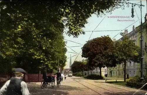Ak 's Gravenhage Den Haag Südholland, Bezuidenhout, Straßenpartie, Straßenbahn