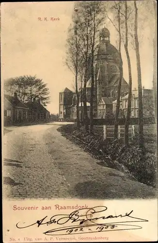 Ak Raamsdonk Nordbrabant Niederlande, R. K. Kerk