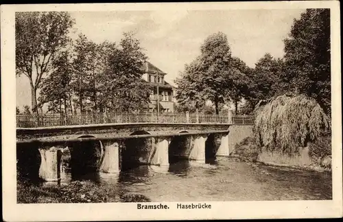 Ak Bramsche in Niedersachsen, Hasebrücke