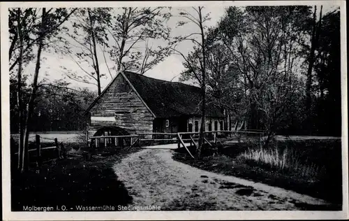 Ak Molbergen in Oldenburg, Wassermühle Stedingsmühle