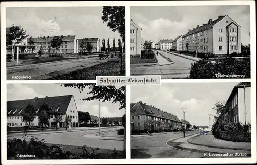 Ak Lebenstedt Salzgitter in Niedersachsen, Teichwiesenweg, Pappelweg, Gästehaus