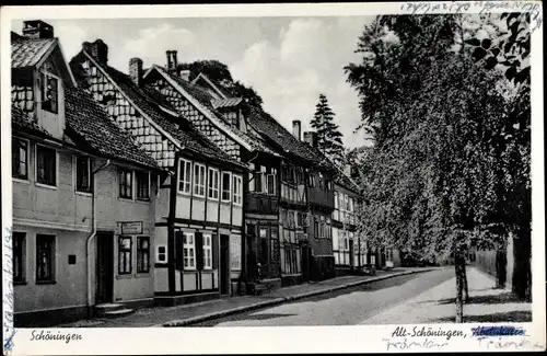 Ak Schöningen Niedersachsen, Altstadtpartie