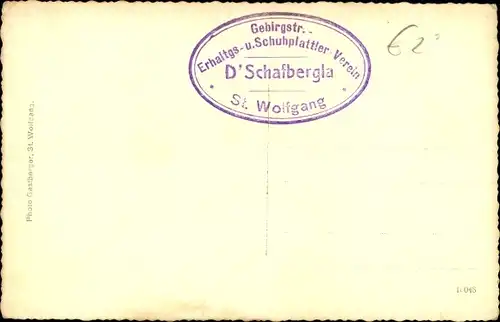 Ak St. Wolfgang im Salzkammergut Oberösterreich, Schuhplattler Verein D'Schafbergla, Trachten