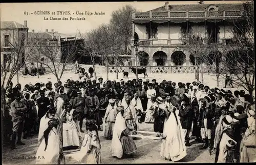 Ak Scenes et Types, Une Fete Arabe, la Danse des Foulards, Maghreb