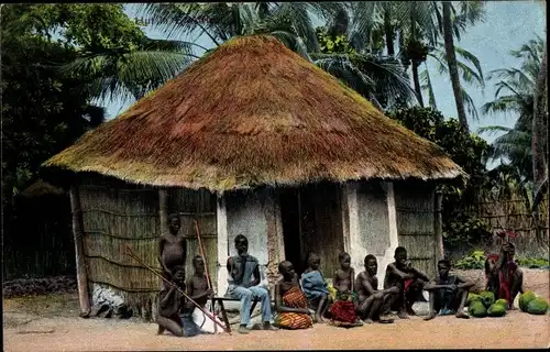 Ak Lebombo Südafrika, A native Hut, Afrikaner, Strohhütte