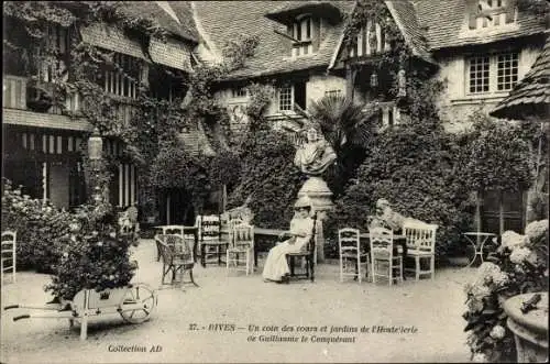 Ak Dives Calvados, L'Hostellerie de Guillaume le Conquerant, Jardin