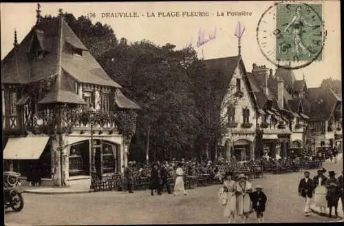 Ak Deauville La Plage Fleurie Calvados, La Potiniere