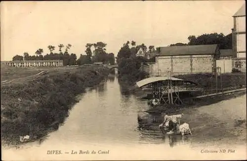 Ak Dives Calvados, Les Bords du Canal
