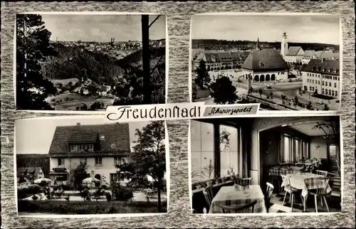 Ak Freudenstadt im Nordschwarzwald, Gaststätte Heidestüble, Marktplatz, Panorama