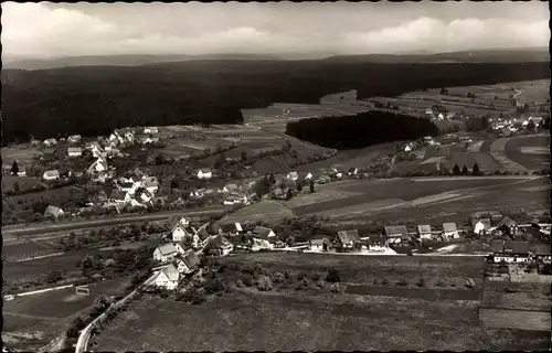 Ak Obermusbach Untermusbach Musbach Freudenstadt im Schwarzwald, Panorama, Luftaufnahme