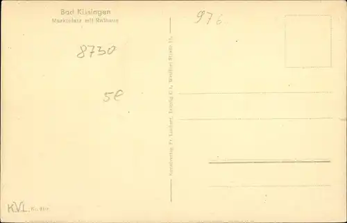 Ak Bad Kissingen Unterfranken Bayern, Marktplatz mit Rathaus
