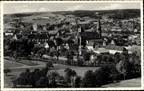 Ak Münnerstadt in Unterfranken Bayern, Gesamtansicht