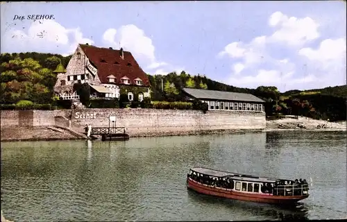 Ak Möhnesee in Westfalen, Möhnetalsperre, Der Seehof