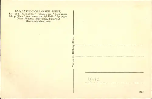 Ak Bad Sassendorf in Westfalen, Sparteich, Gradierwerk