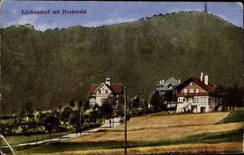 Ak Lückendorf Oybin Oberlausitz, Hochwald, Ort, Häuser
