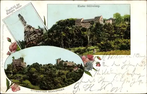 Ak Obernai Elsass Bas Rhin, Odilienberg Mont Sainte Odile, Ottrotter Schlößer