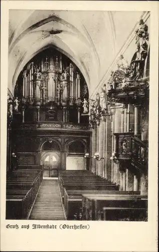 Ak Ilbenstadt Niddatal Oberhessen, Kirche, Innenansicht, Orgel