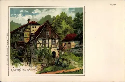 Künstler Litho Grimma in Sachsen, Grundmühle