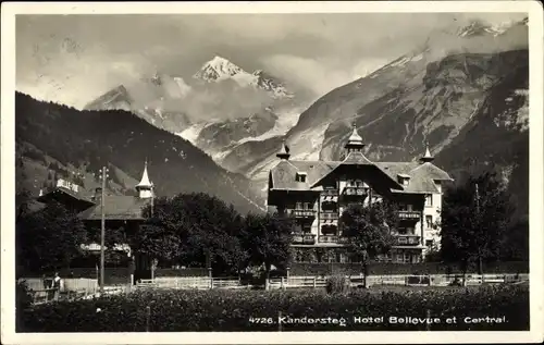 Ak Kandersteg Kanton Bern, Hotel Bellevue et Central