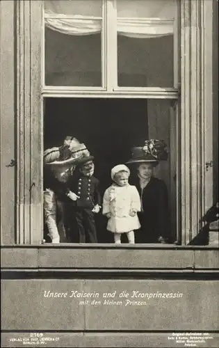 Ak Kaiserin Auguste Viktoria, Kronprinzessin Cecilie von Preußen, Prinz