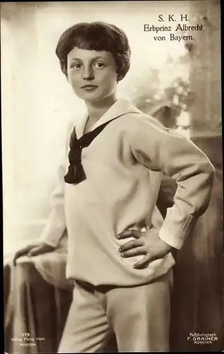 Ak Erbprinz Albrecht von Bayern, Portrait