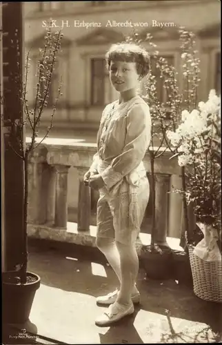 Ak Erbprinz Albrecht von Bayern, Portrait