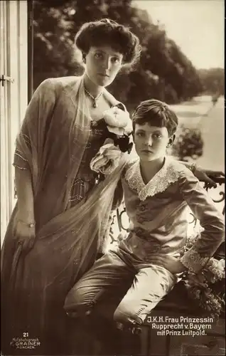 Ak Prinzessin Marie Gabriele von Bayern, Prinzessin Rupprecht, Prinz Luitpold von Bayern