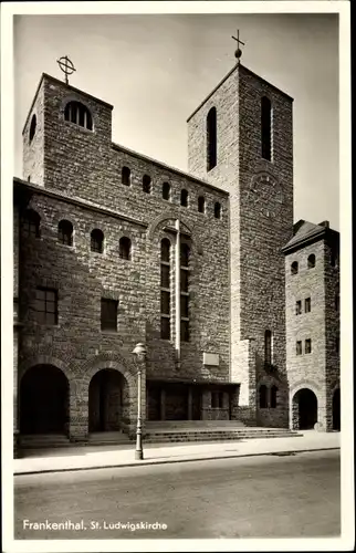 Ak Frankenthal in Rheinland Pfalz, St. Ludwigs Kirche