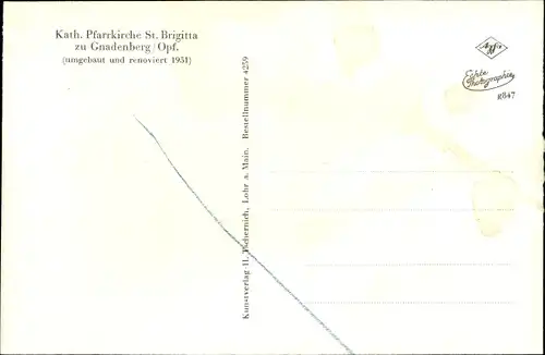 Ak Gnadenberg Berg bei Neumarkt in der Oberpfalz, Kath. Pfarrkirche, St. Brigitta