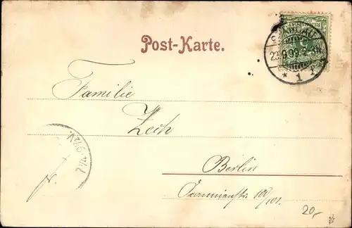 Ak Rieseby in Schleswig Holstein, Bahnhof, Kirche, Gasthaus H. Siemsen