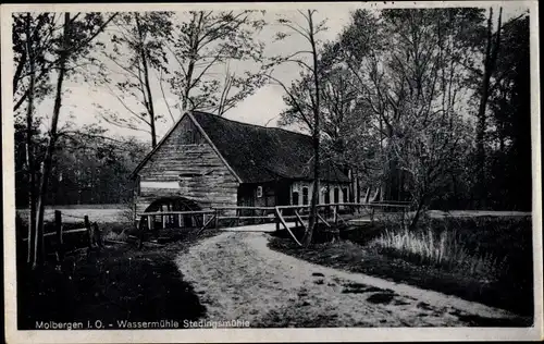 Ak Molbergen in Oldenburg, Wassermühle Stedingsmühle