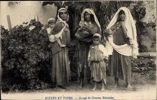 Ak Scenes et Types, Groupe de femmes Bedouines, Maghreb