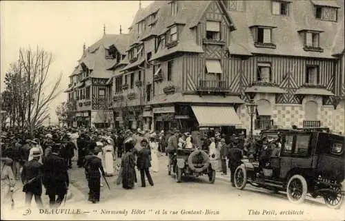 Ak Deauville Calvados, Normandy Hotel, La Rue Gontant Biron