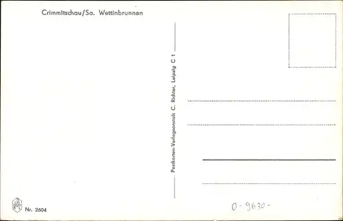 Ak Crimmitschau in Sachsen, Partie am Wettinbrunnen