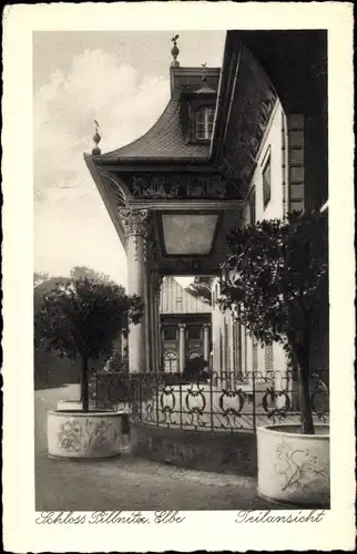 Ak Dresden Pillnitz, Schloss, Teilansicht