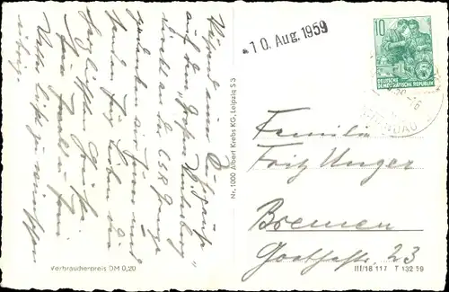 Ak Bad Schandau Sächsische Schweiz, Blick v. Gr. Winterberg, Ort, Postelwitz u. Krippen