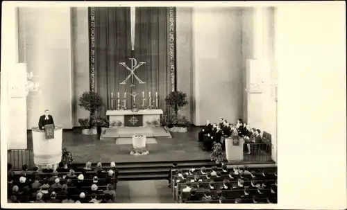 Foto Ak Chemnitz in Sachsen, Gottesdienst in der Kirche