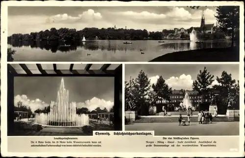 Ak Chemnitz in Sachsen, Schlossteichparkanlagen